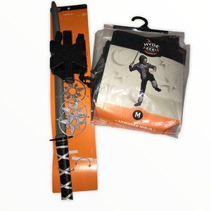 Armored Ninja Costume Dress Up & Accessory Set Boys Sz 8-10 Medium